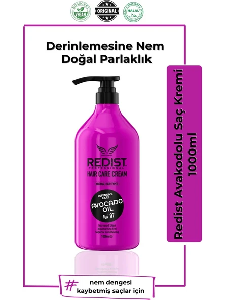 Redist Haır Care Cream Avacado Oıl 1000ml Saç Kremi ürün görseli 1