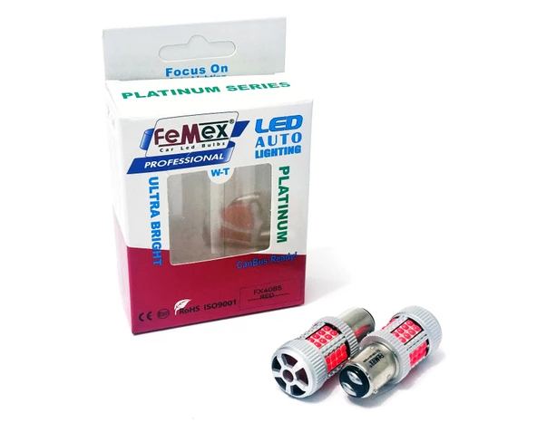 FEMEX Platinum P21W-1157 BAY15D Çift Duy Decoderli Stop Fanlı Led Ampul ürün görseli 1