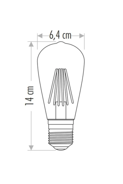 Cata 8W RUSTİK LED AMPUL AMBER ST94 - Resim 2