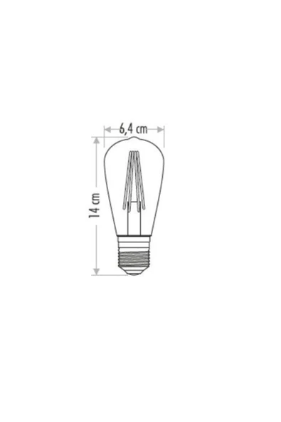 Cata Ct-4284 6w E-27 220v Rustik Led Ampul Amber - Resim 2