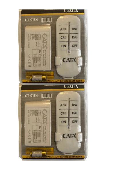 Cata CT-9154 Dörtlü Aydınlatma Kontrol Kumandası (2 Adet) ürün görseli 1