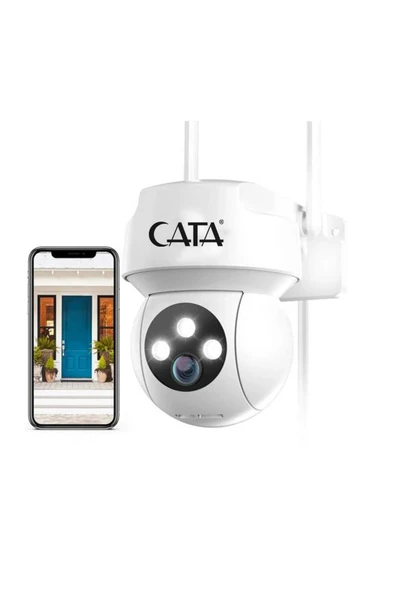 Cata CT-4051 Akıllı Dış Mekan 360° WiFi Güvenlik Kamerası 3MP Full HD Gece Görüşlü Ses ve Hareket Al ürün görseli 1