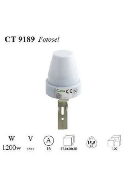 Cata CT-9189 GECE GÜNDÜZ SENSÖRÜ FOTOSEL 220 VOLT ürün görseli 1