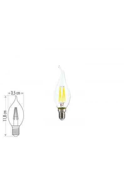 Cata 7w Led Filament Buji Ampul (GÜNIŞIĞI) ürün görseli 1