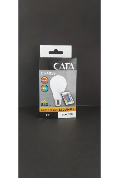 Cata Uzaktan Kumandalı Rgb Led Ampul E27 9w ürün görseli 1