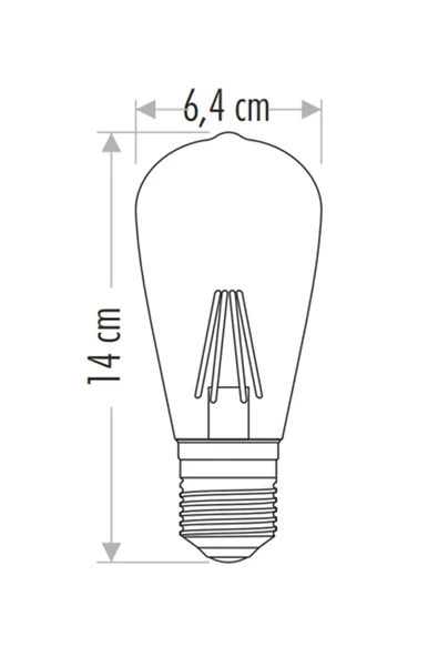 Cata Ct-4350 4w Rustik Led Ampul St64 ( E-27) - Resim 4