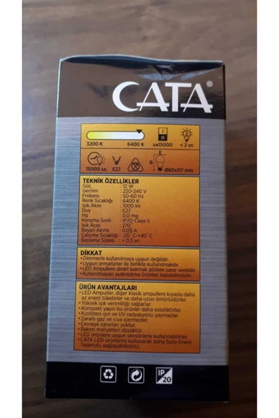 Cata Ct 4266 12w Led Ampul Beyaz - Resim 4
