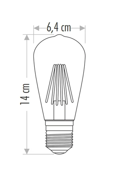 Cata Ct-4290 8w E27 2700k Sarı Led Rustik Ampul - Resim 2