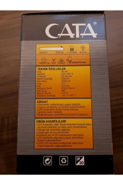 Cata Ct 4242 40w Led Ampul Beyaz - Resim 5