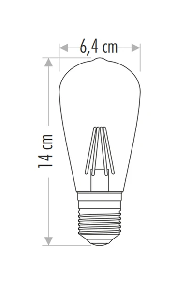 Cata 4w E27 2700k Amber Renk Rustik Led Ampul Ct-4350 - Resim 2