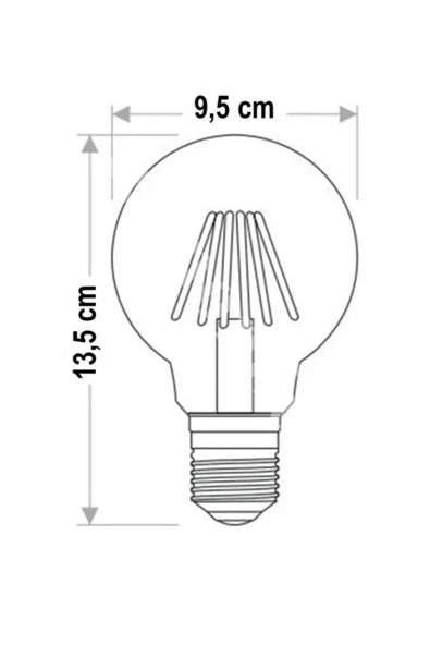 Cata 4286 Rustik Led Ampul 6w Günışığı ( Sarı ) - Resim 2