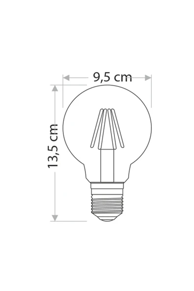 Cata G95 Glop 6 Watt Rustik Led Ampul Ct-4286 - Resim 4