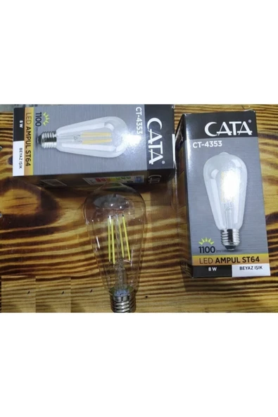 Cata Ct-4353 8 W Uzun Flament Rustik Led Ampul 1080 Lümen ürün görseli 1