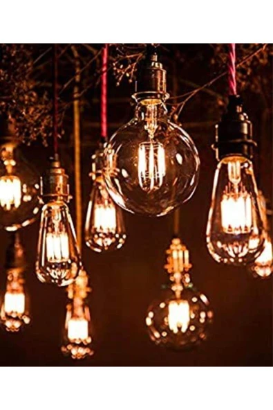 Cata Ct-4286 Rustik 6w G95 Glop Led Ampul Vintage Uzun Filament Amber E-27 ürün görseli 1
