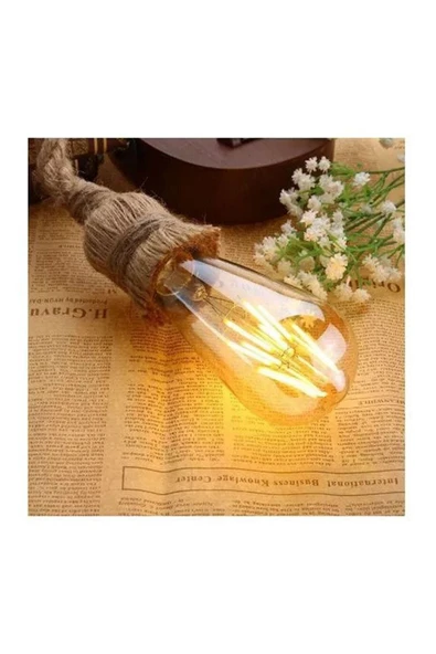 Cata Ct-4290 8w E27 2700k Sarı Led Rustik Ampul - Resim 3