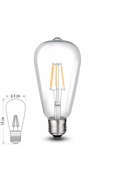 Cata 8 Watt Filamanet Led Ampul Ct-4353 6400 K (beyaz Işık) ürün görseli 1