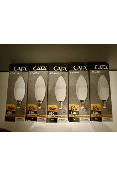 Cata - 7 Watt E14 Duylu Led Mum Ampul - Gün Işığı - (5 Adet) ürün görseli 1