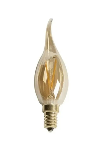 Cata 4W RUSTİK AMBER KIVRIK BUJİ LED E-14 AMPUL - Resim 2
