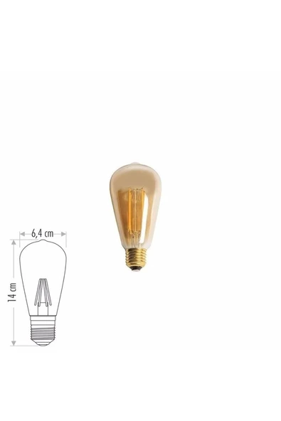 Cata Uzun Flament 6 Watt Rustik Led Ampul Ct-4284 ürün görseli 1