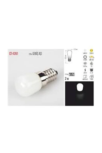 Cata Ct 4261  2 W Led Ampul Beyaz Işık 6400k E14 Duy ürün görseli 1