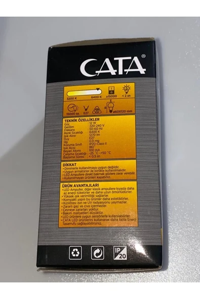Cata CT-4259 SENSÖRLÜ AMPUL 12WATT - Resim 3