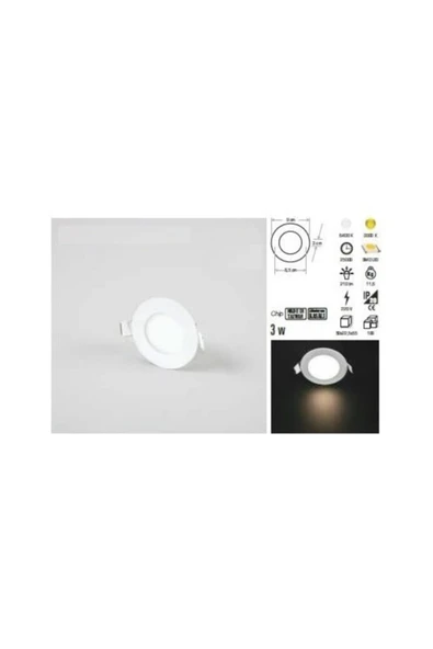 Cata Ct 5144 2'' Beyaz Işık 3w Panel Led Spot Armatür ürün görseli 1