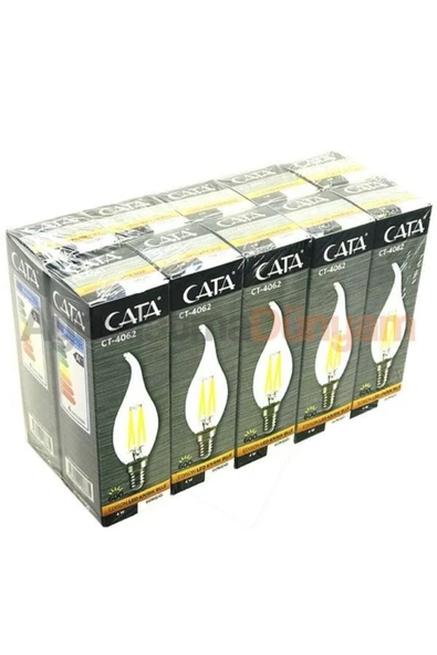 Cata 4w Led Filament Kıvrık Buji Ampul Ct-4062 Gün- Işık 10 Lu Paket ürün görseli 1