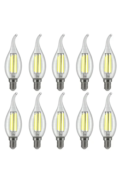 ORBUS Rustik Kıvrık TC3 4W E14 LED Ampul 400lm (10’lu Paket) ürün görseli 1