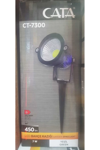 Cata 7W LED KAZIKLI BAHÇE ARMATÜRÜ (YEŞİL) ürün görseli 1