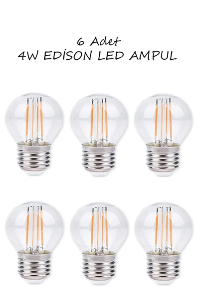 Cata 6 Adet 4w Edison Led Ampul / Ct-4288 ürün görseli 1