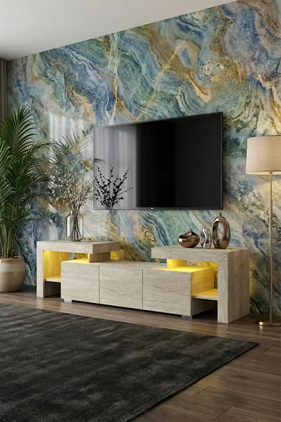 BURC LEDLİ TV ÜNİTESİ 200 CM - Resim 8