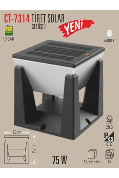 Cata Ct-7314 Tibet Solar Set Üstü 75W - Resim 5