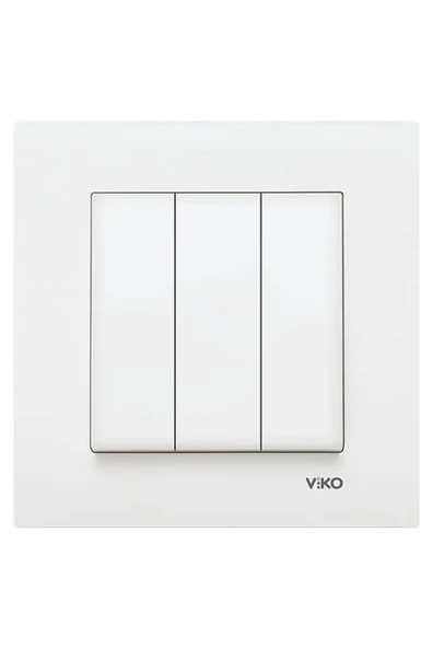 VİKO Viko Karre 3 Lü Anahtar Beyaz 90967068 ürün görseli 1