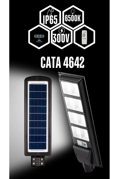 TAPLED Cata CT-4642 300 W 6400K Beyaz Solar Sokak Armatürü BEYAZ IŞIK ürün görseli 1