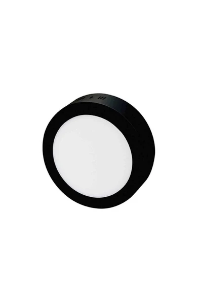Cata Ct-5235 18 Watt Yuvarlak Sıva Üstü Led Panel Beyaz Metal Siyah Kasa ürün görseli 1