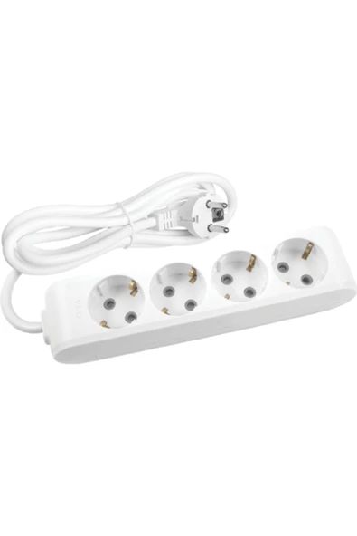 VİKO Multi-let Dörtlü Priz Topraklı Kablolu Çocuk Korumalı - 2 Mt (2 Metre) 90113402 ürün görseli 1