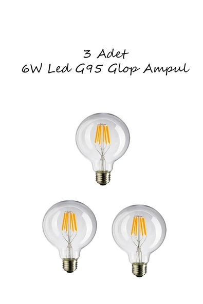 Cata 3 Adet 6w Led G95 Glop Ampul / Ct-4354 ürün görseli 1