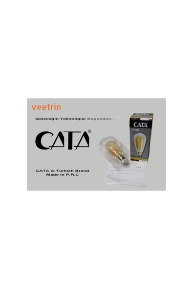 Cata Ct-4284 6w E27 Amber Rustik Led Ampul 10'lu Paket - Resim 3