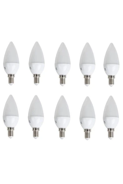 Cata - 7 Watt E14 Duylu Led Mum Ampul - Beyaz Işık - (10 Adet) ürün görseli 1