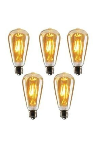 Cata 6w Amber Renk Rustik Led Ampul Ct-4284 5 Adet ürün görseli 1