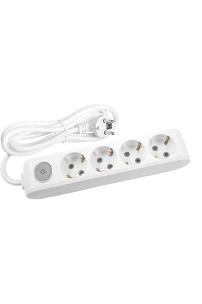 VİKO Multi-let Dörtlü Priz Anahtarlı Topraklı Kablolu Çocuk Korumalı - 2 Mt (2 Metre) 90117402 ürün görseli 1