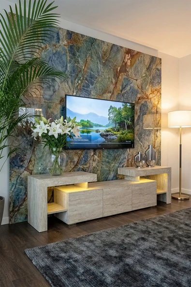 BURC LEDLİ TV ÜNİTESİ 200 CM - Resim 9