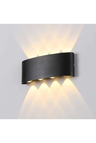 Cata 15 W İki Yönlü Led Duvar Aplik - Gün Işığı (3000K)  - Siyah - IP44 - CT-8013G ürün görseli 1