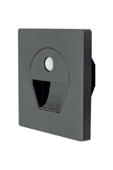 Cata 1 Watt Siyah Kasa Gün Işığı Sensörlü Geçmeli Kasaya Uygun Koridor Armatür (ct - 5170) ürün görseli 1