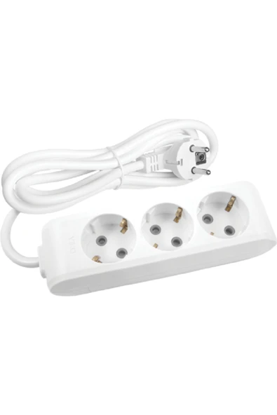 VİKO Multi-let Üçlü Priz Topraklı Kablolu Çocuk Korumalı - 2 Mt (2 Metre) 90113302 ürün görseli 1
