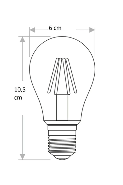 Cata Ct-4285 4w E27 Amber Rustik Led Ampul (6adet) - Resim 2