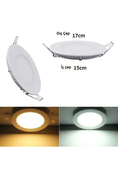Cata Ct 5147 12w Panel Led Armatür Gün Işığı (5'') ürün görseli 1