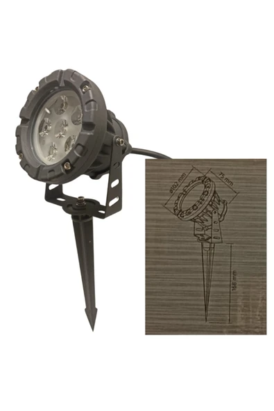 Cata 12W LED BAHÇE PROJEKTÖRÜ - CT-7304 - Resim 5