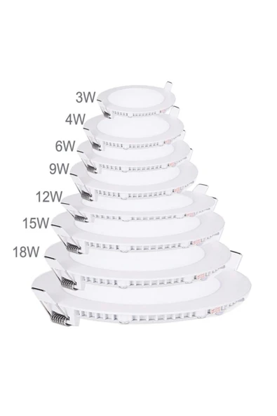 Cata Ct-5147 12w 6500k Beyaz Yuvarlak Slim Led Panel ürün görseli 1