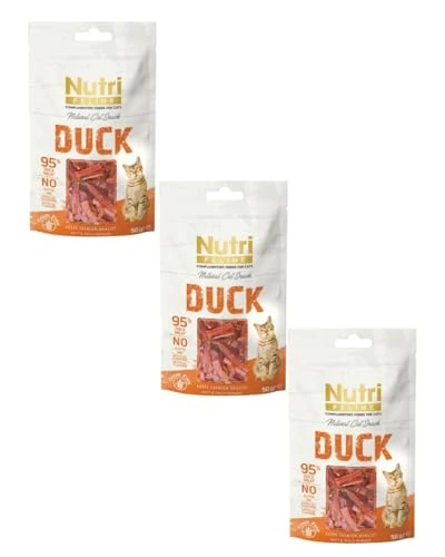 Nutri Feline%95 Ördek Etli Kedi Ödül Maması 50 gr x 3 Adet (Yüksek Protein) ürün görseli 1